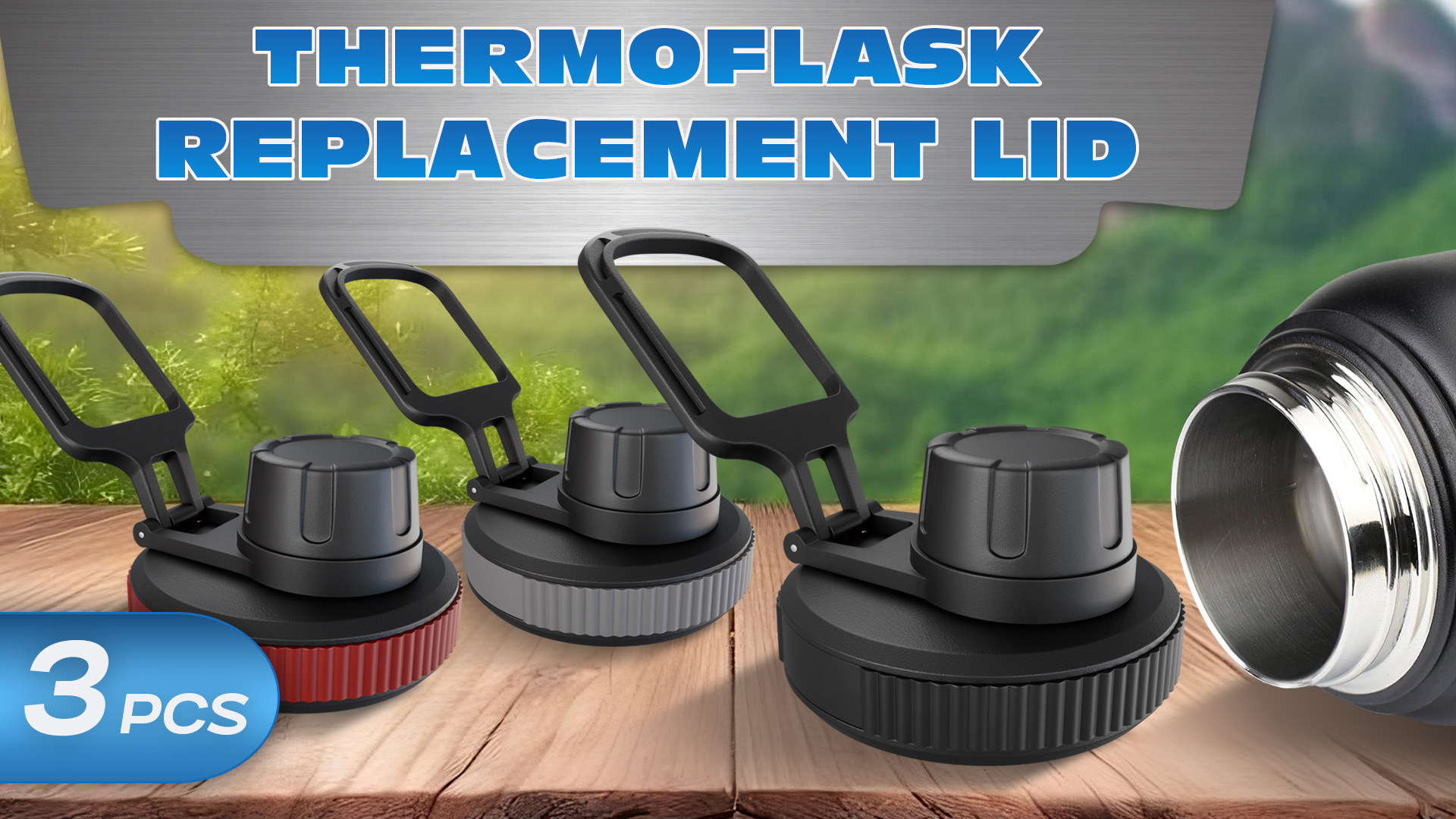 Amazon.com: 3 Pcs Thermoflask Lid Replacement – Hydro Flask Lid